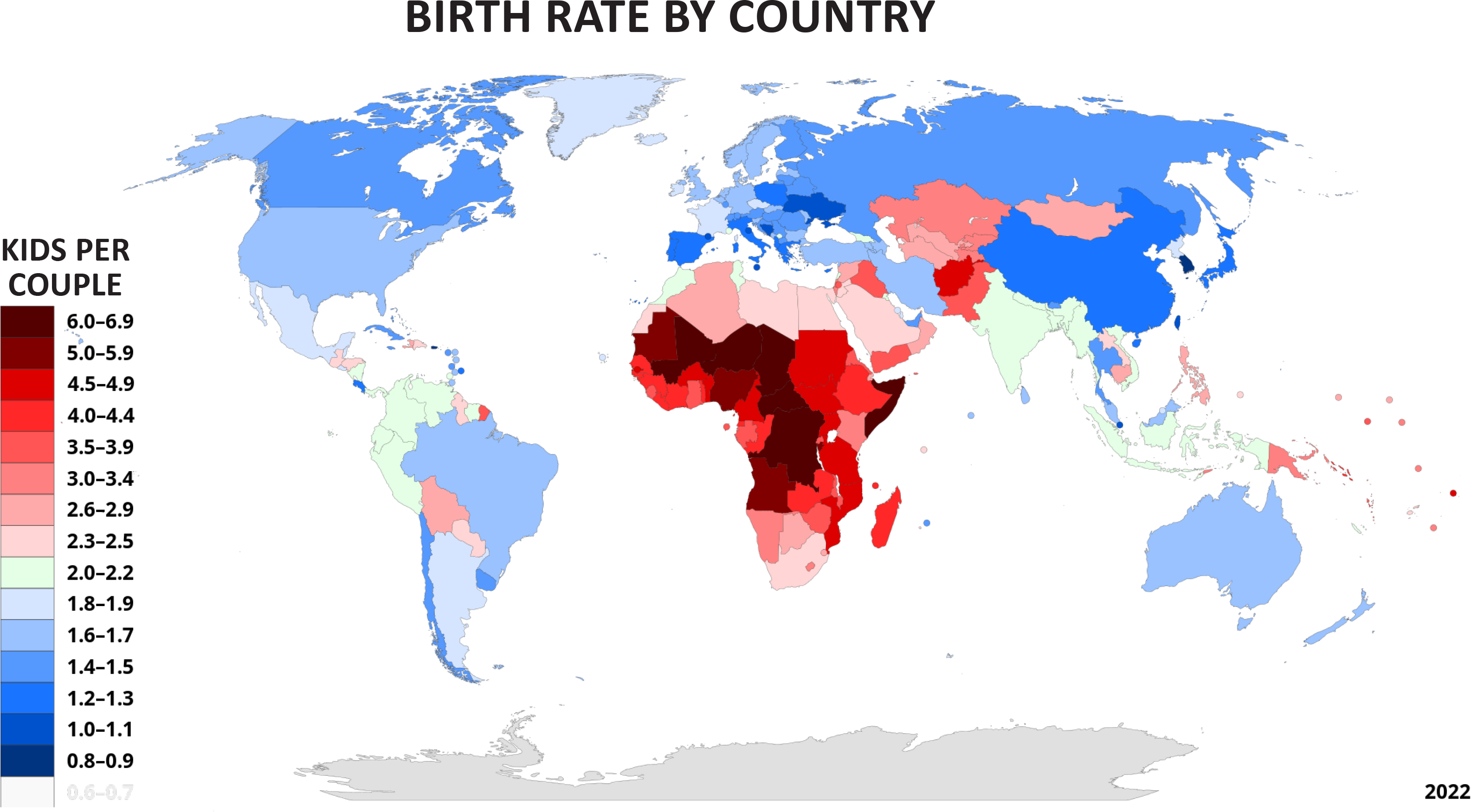 1 Birthrate by country